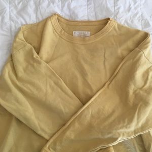Vintage Yellow Oversized Chunky Crew Sweatshirt